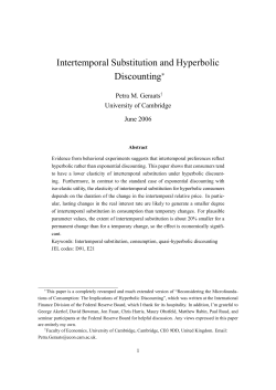 Intertemporal Substitution and Hyperbolic Discounting