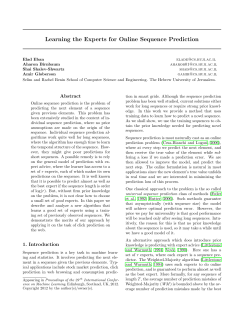 Learning the Experts for Online Sequence Prediction