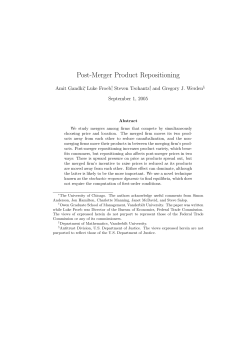 Post-Merger Product Repositioning