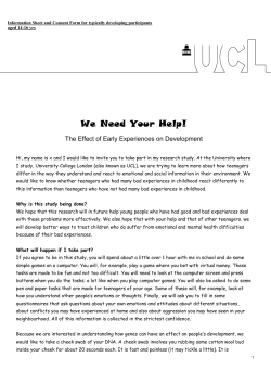 Information Sheet and Consent Form for typically developing