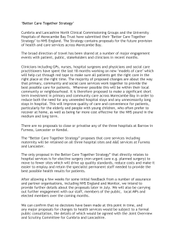 Better Care Together Strategy