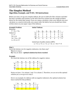 The Simplex Method - Iowa State University