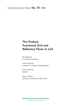 The Product, Functional Unit and Reference Flows