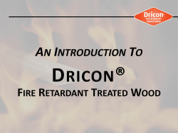 Introduction to Dricon &reg; FRT Wood