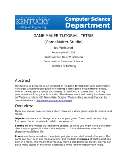 GAME MAKER TUTORIAL: TETRIS - Computer Science Department