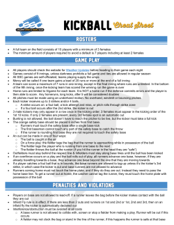 Kickball Cheat Sheet - Calgary Sport and Social Club
