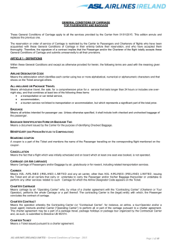 conditions generales de transport