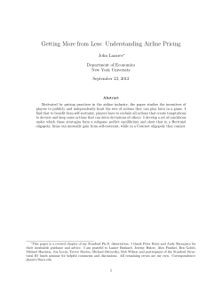 Getting More from Less: Understanding Airline Pricing
