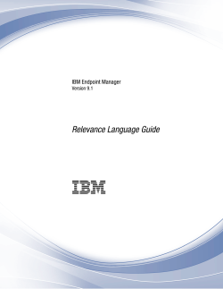IBM Endpoint Manager: Relevance Language Guide