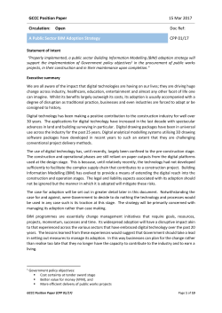 BIM adoption strategy - statement of intent