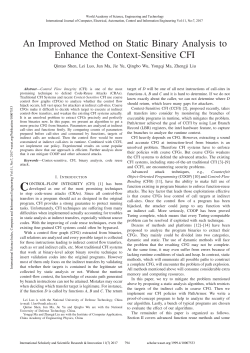 An Improved Method on Static Binary Analysis to Enhance the