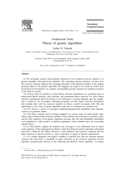 Theory of genetic algorithms