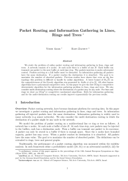Packet Routing and Information Gathering in Lines, Rings and Trees &lowast;