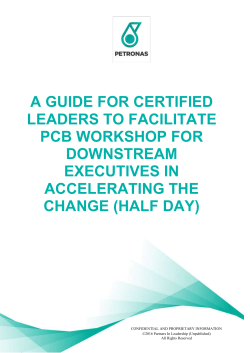 A guide for CERTIFIED LEADERS TO FACILITATE - PLC