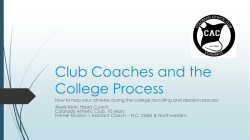 Club Coaches and the College Process