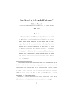 How Revealing is Revealed Preference?