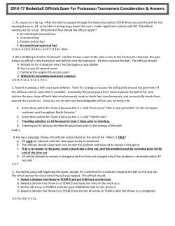 2016-17 Basketball Officials Exam For Postseason Tournament