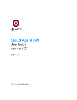 Qualys Cloud Agent API User Guide