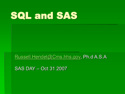 SQL JOIN - sasCommunity.org