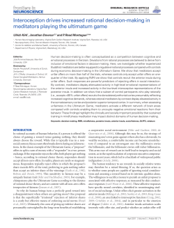 Interoception drives increased rational decision
