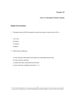 Chapter 02 How to Calculate Present Values Multiple Choice