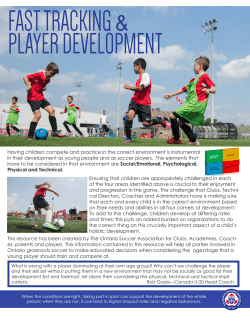 Fast Tracking Player Development U9-U11