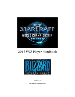 2015 WCS Player Handbook