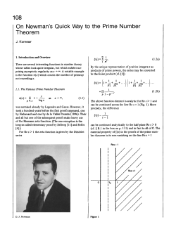 s quick way to the prime number theorem