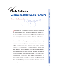 Comprehension Going Forward