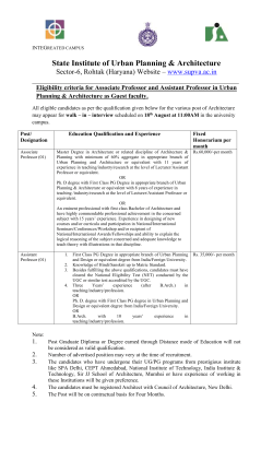 Click here to Eligibility criteria for Associate Professor and