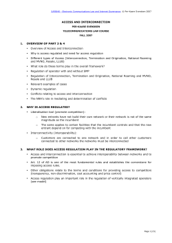 access and interconnection