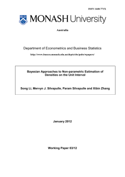 Department of Econometrics and Business Statistics