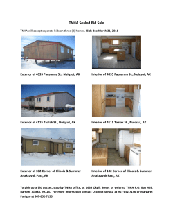 TNHA Sealed Bid Sale