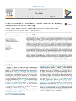 Rational over-imitation: Preschoolers consider material costs and
