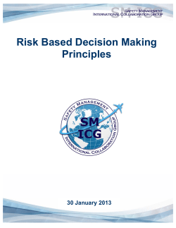 Risk Based Decision Making Principles