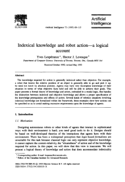 Indexical knowledge and robot action-a logical