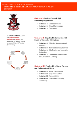 District Strategic Improvement Plan 2015-2019