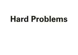 Hard Problems