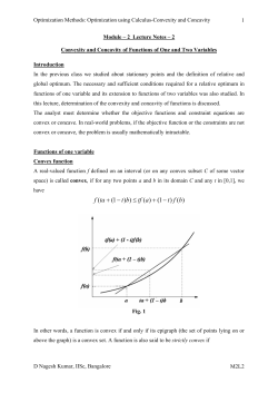 Lesson 2-Convexity and Concavity of Functions of One and