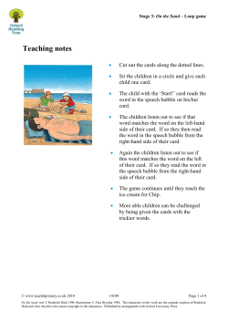 Teachers notes - Teachit Primary