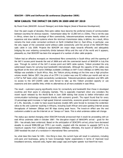 SEACOM &ndash; ISPA and UniForum SA conference (September 2009
