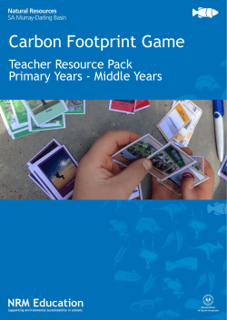 Carbon Footprint Game - Natural Resources South Australia