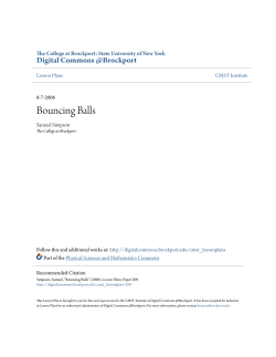 Bouncing Balls - Digital Commons @Brockport