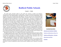 Grade 4 &ndash; Mathematics Learning Standards