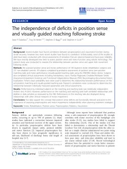 The independence of deficits in position sense and visually guided