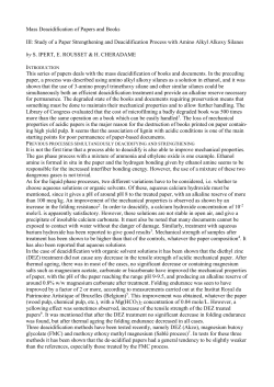 Mass Deacidification of Papers and Books III: Study of a Paper