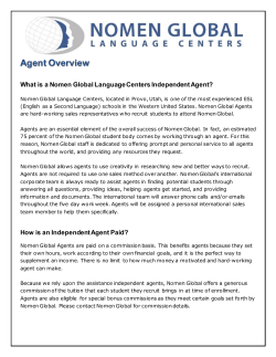 Agent Overview - Nomen Global Language Centers