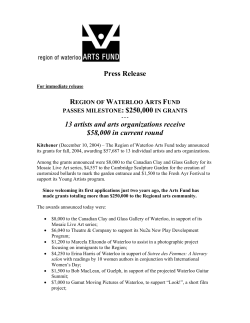 Fall 2004 - Region of Waterloo Arts Fund