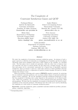 The Complexity of Constraint Satisfaction Games and QCSP