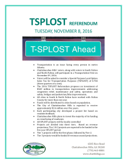 TSPLOST Education - Chattahoochee Hills